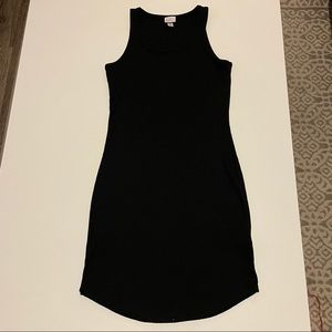 A New Day Black Ribbed Tank Dress